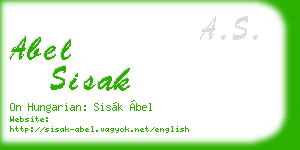 abel sisak business card