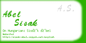 abel sisak business card